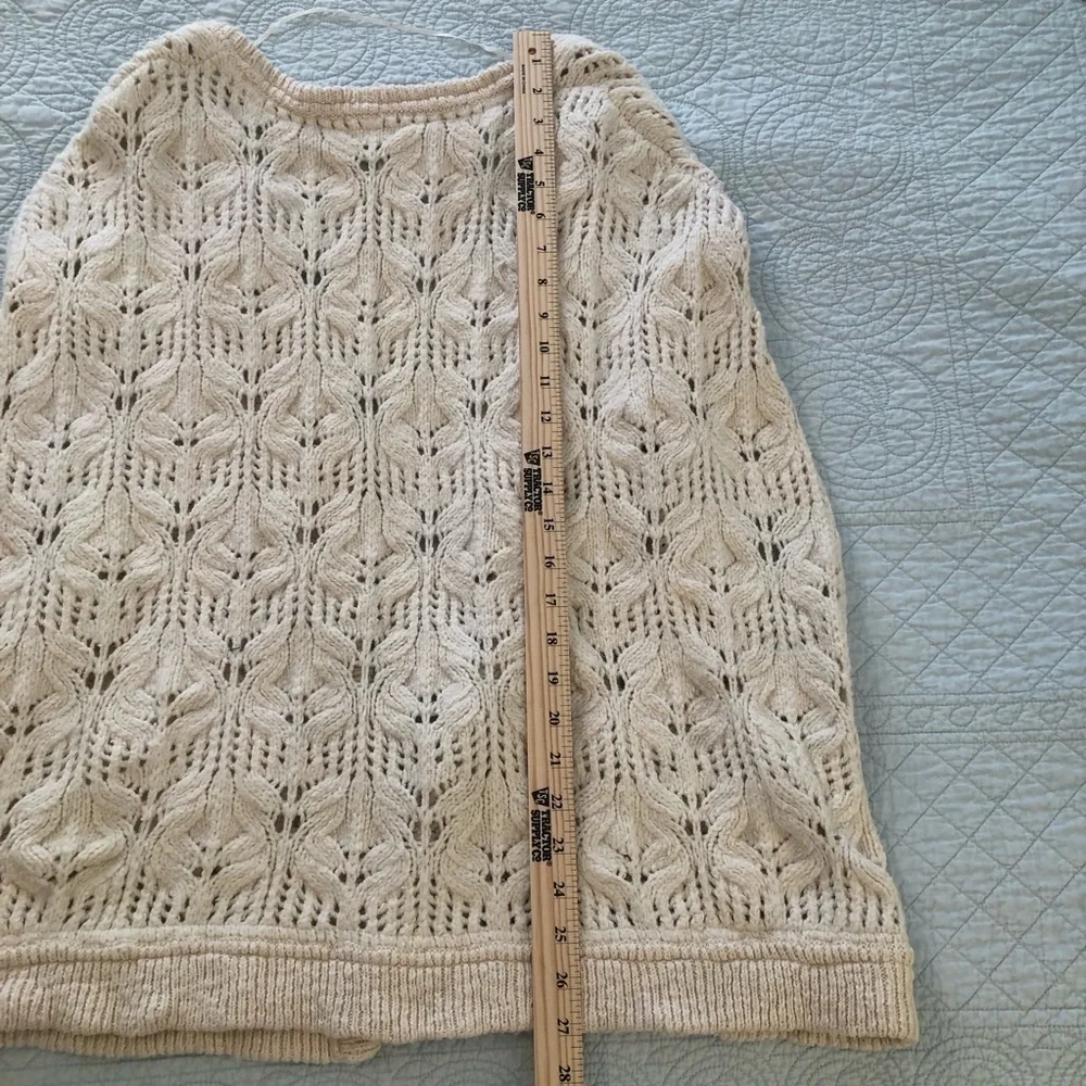 Free People Lili ivory sleeveless cardigan sweater vest cape. Medium - Picture 8 of 12